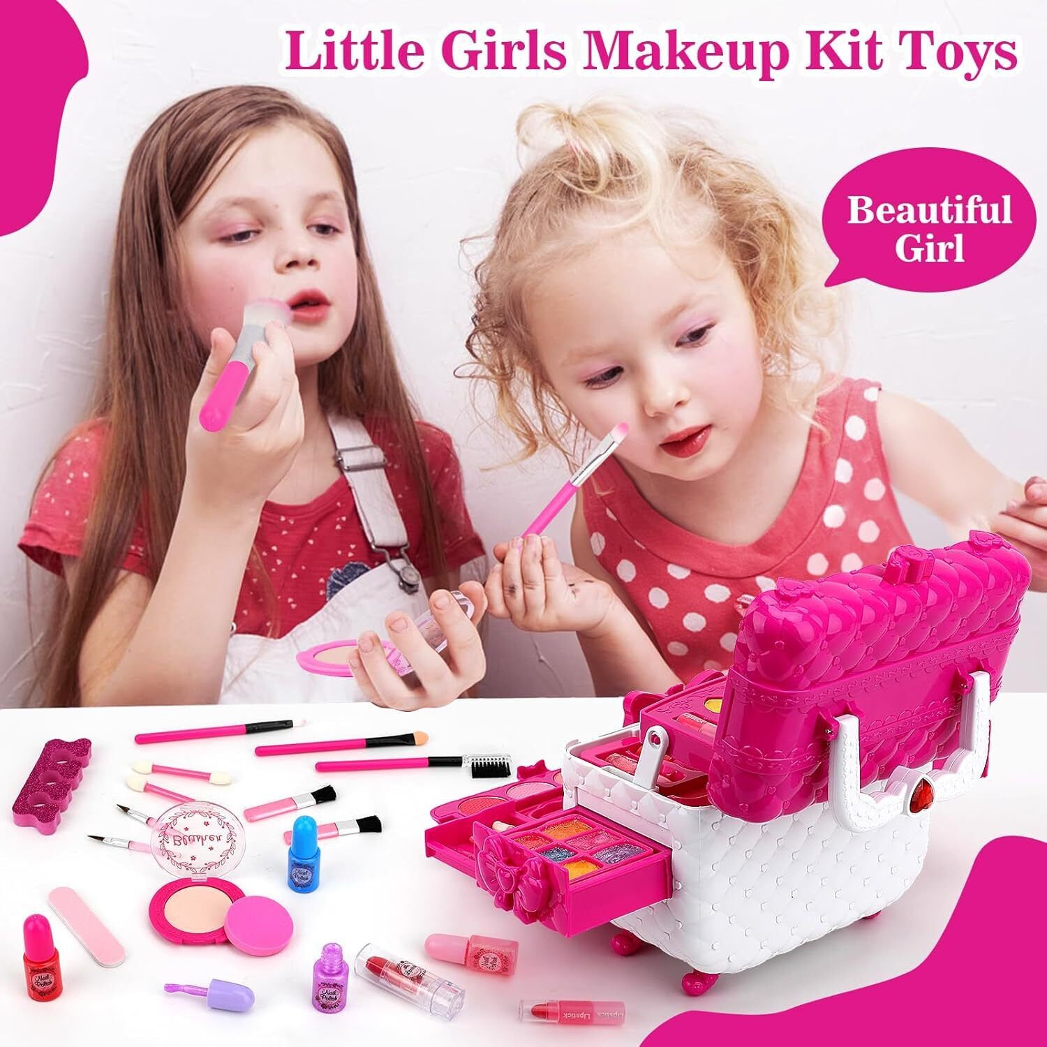 Aureyung Kids Makeup Kit for Girl, Toys Girls Ages 3 4 5 6 7 8 9 10,...