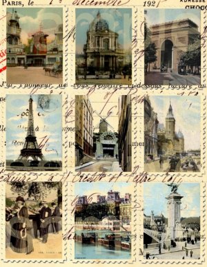 Altered Paris No.1 Digital Collage Sheet
