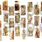 Antique Medical Anatomy Illustrations 1 x 2 inch Charm size Digital Collage Sheet