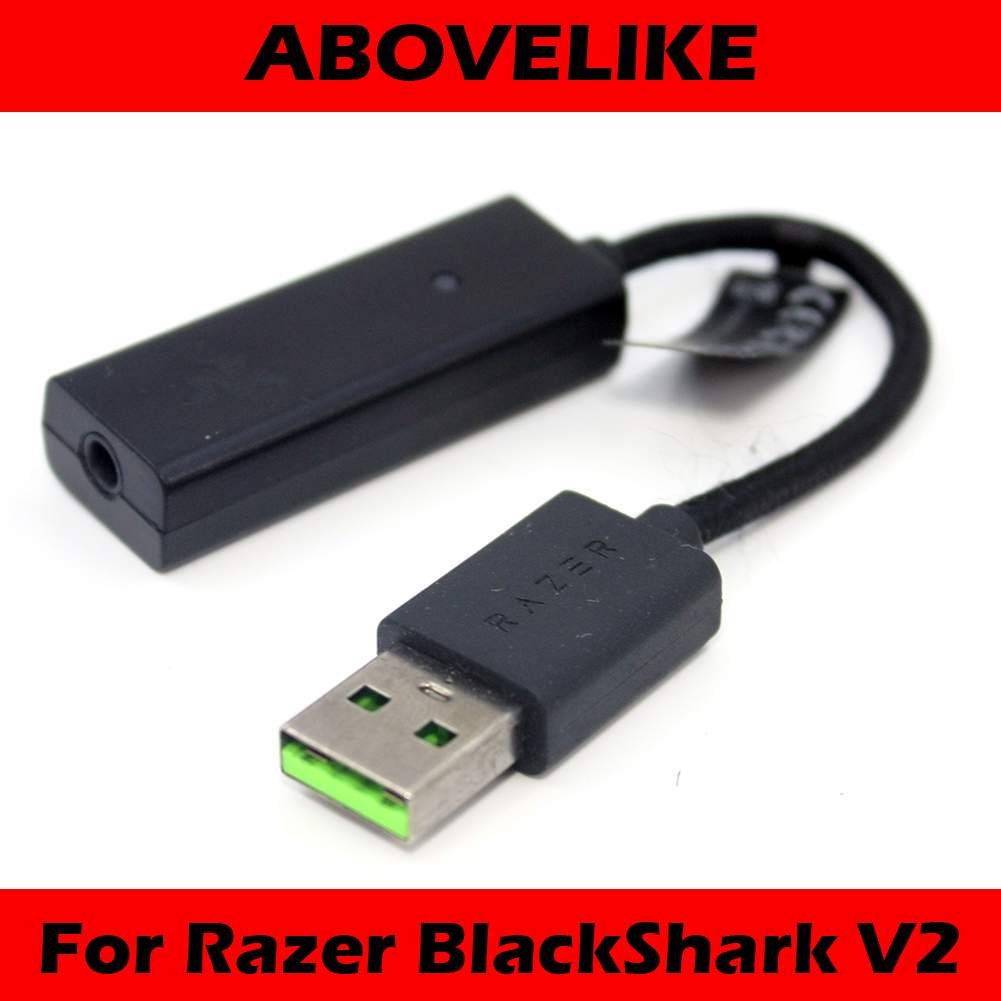 Gaming Headset USB Sound Card Adapter RC30-0323 3.5mm to USB For Razer BlackShark V2