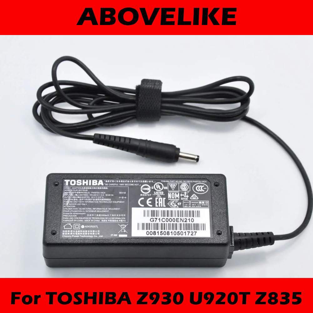 New Genuine 19V 2.37A  45W AC Power Supply PA5072U-1ACA For TOSHIBA Z930 U920T Z835