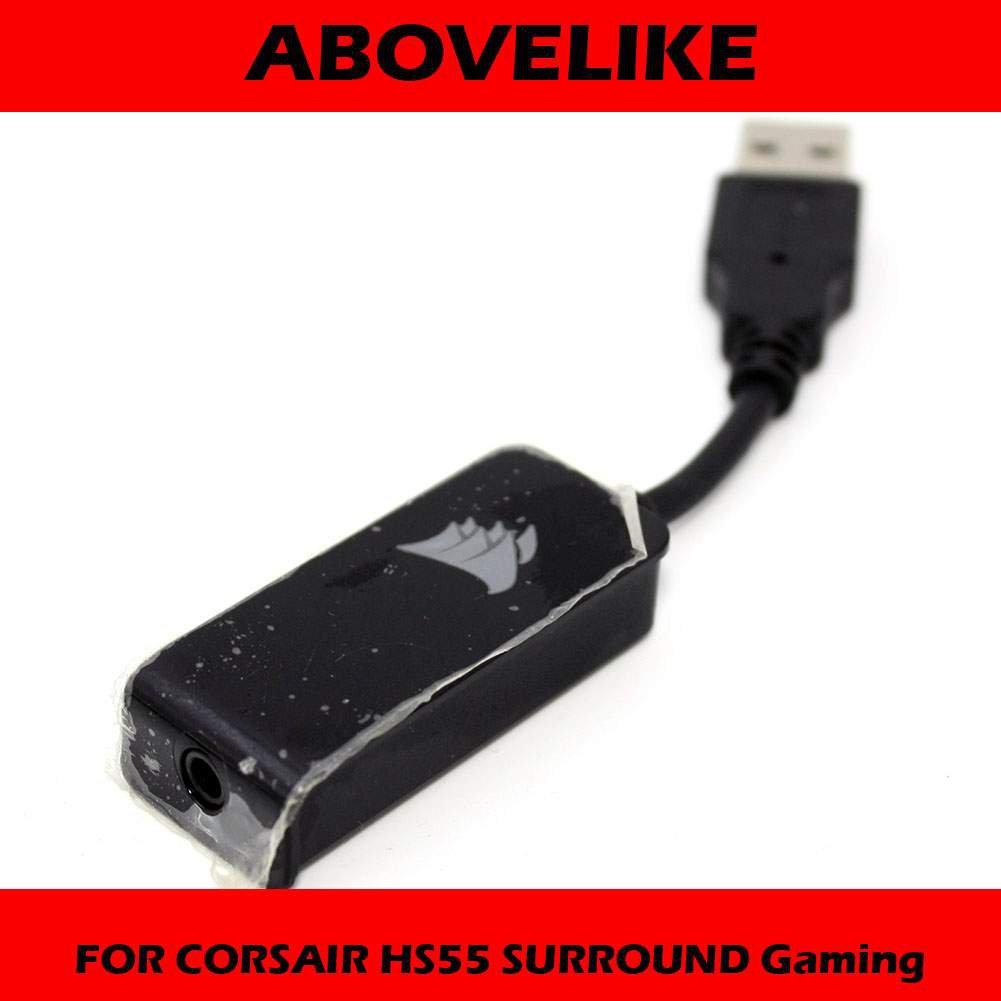 USB Sound Adapter Card Dongle 3.5mm RDA00094 For CORSAIR HS55 SURROUND Gaming Headset