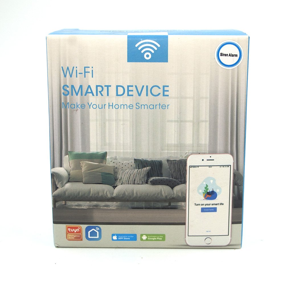 Siren Alarm Temperature Humidity 90dB Sound Light Sensor Battery Built-in 3 in 1