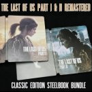 The Last of us Part I & II Remastered Classic Bundle Steelbook Case Custom Made