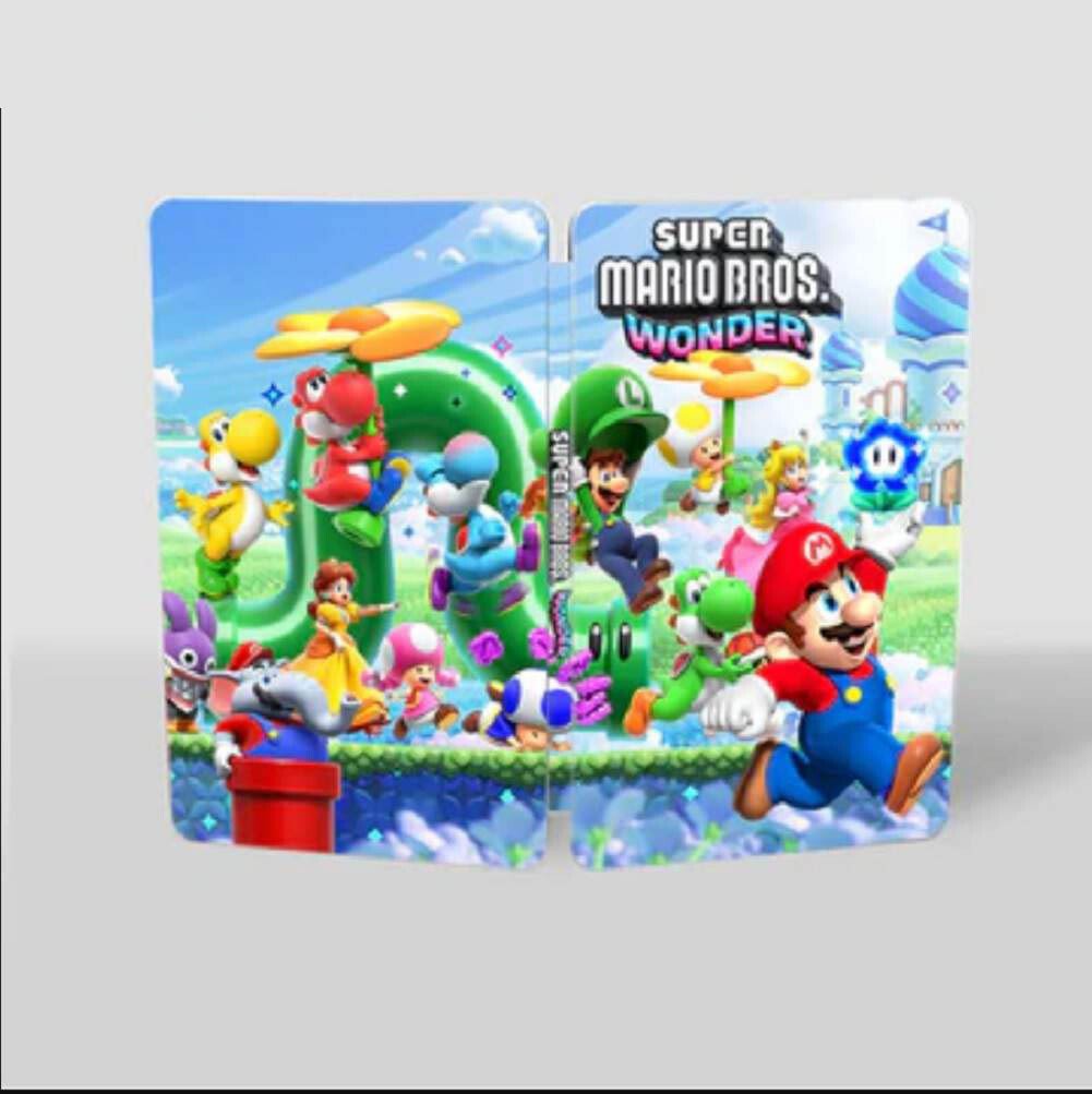 Limited Edition Super Mario Bros WonderSteelbook Custom Made For Nintendo Switch