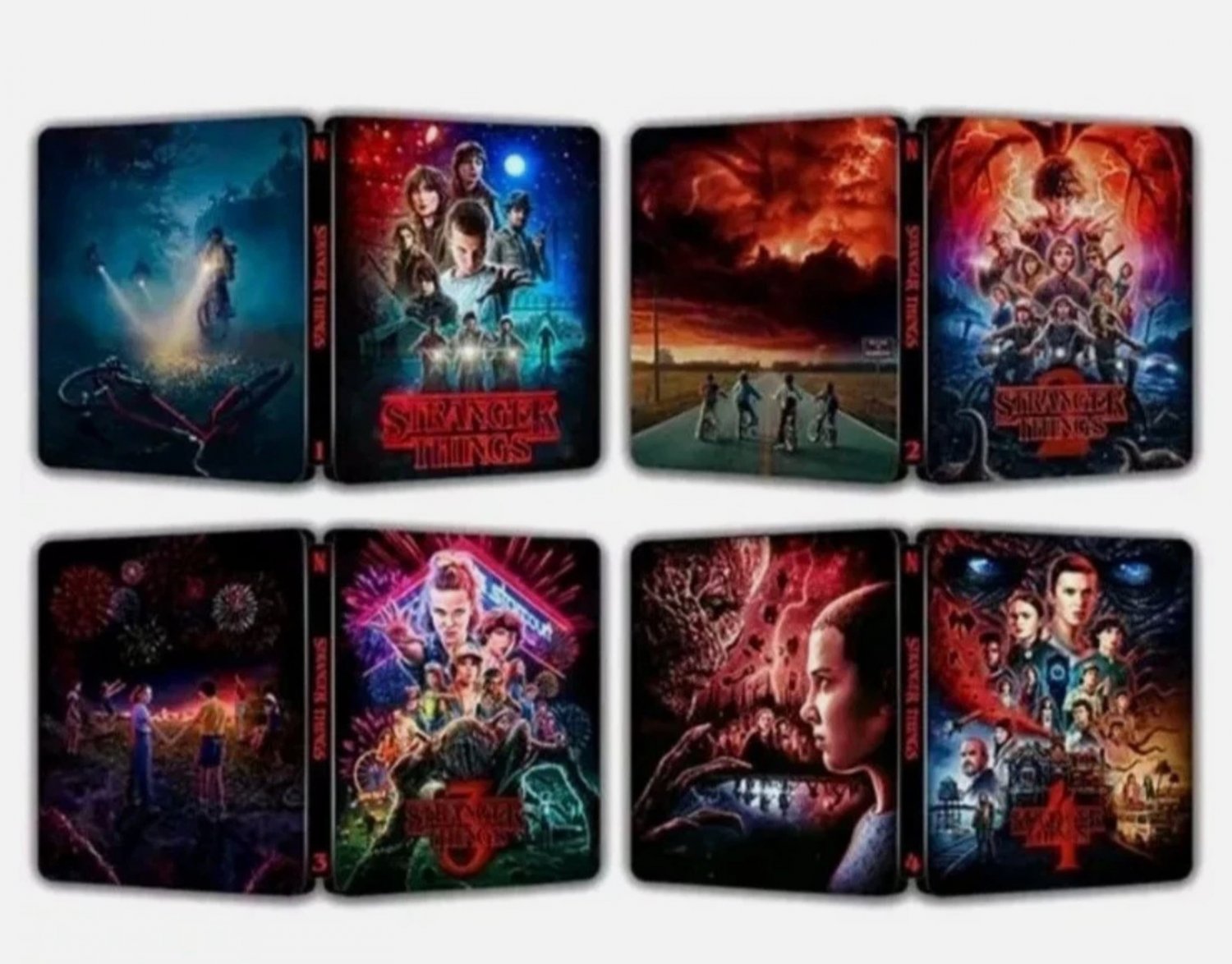 New Limited Edition Stranger Things Season1-4 TVfans  Steelbook Case Custom Made