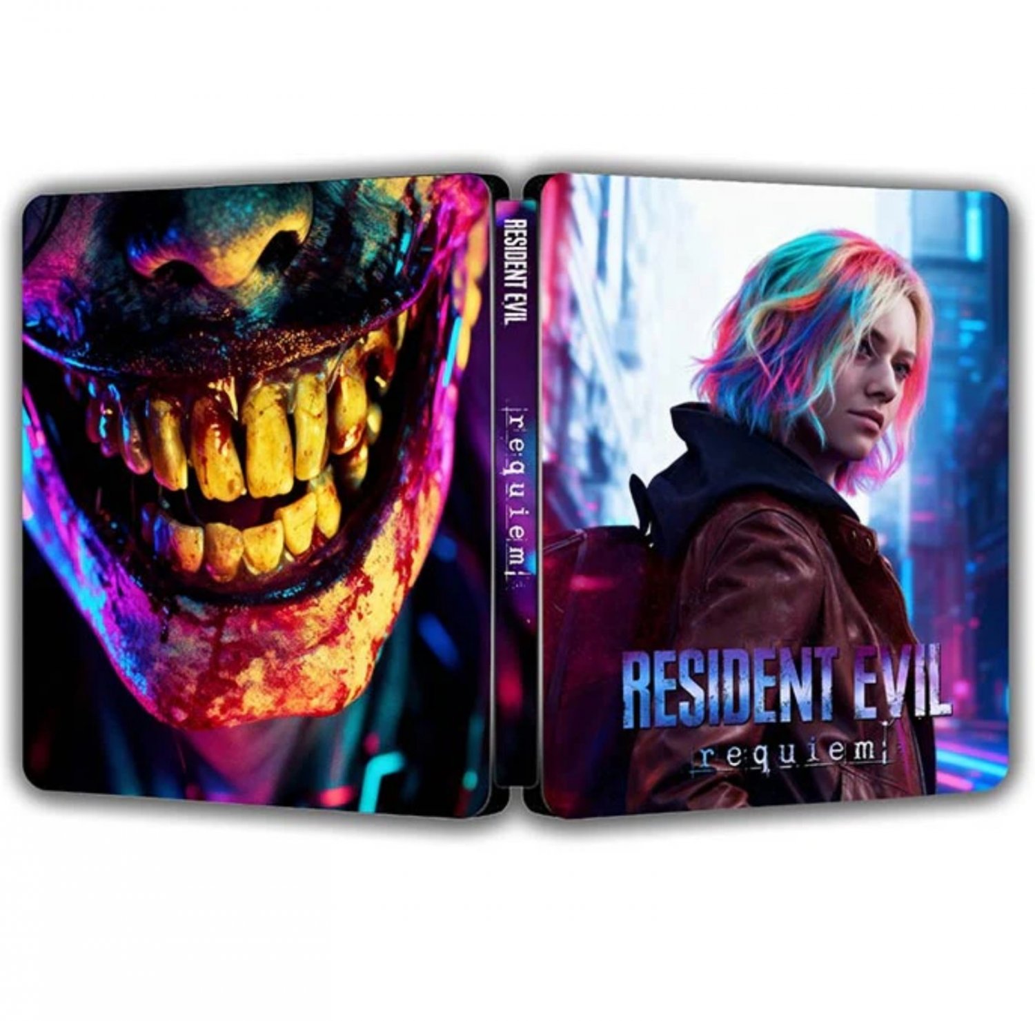 Custom Made Limited Edition Resident Evil Requiem Cyberpunk Steelbook Case New