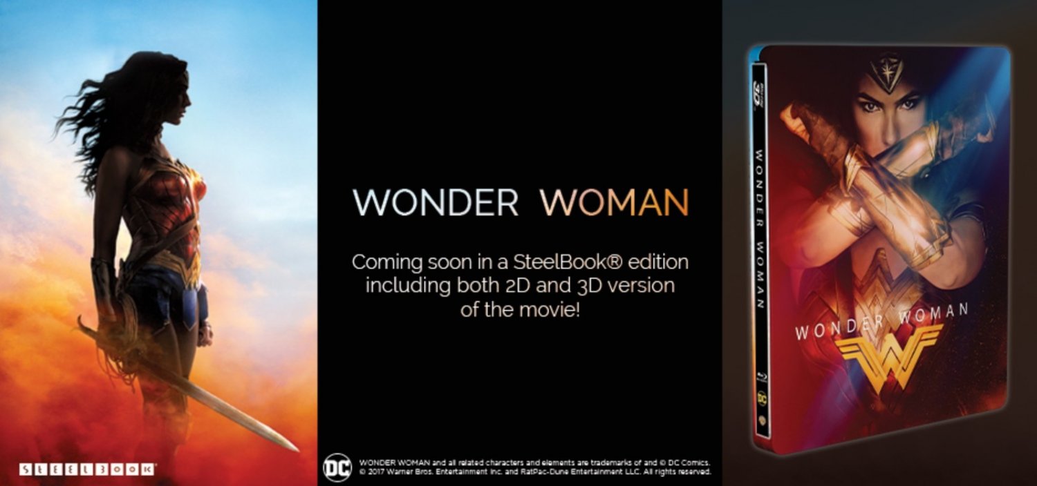 New Rare Official Limited Edition Wonder Woman Steelbook Case No Disc