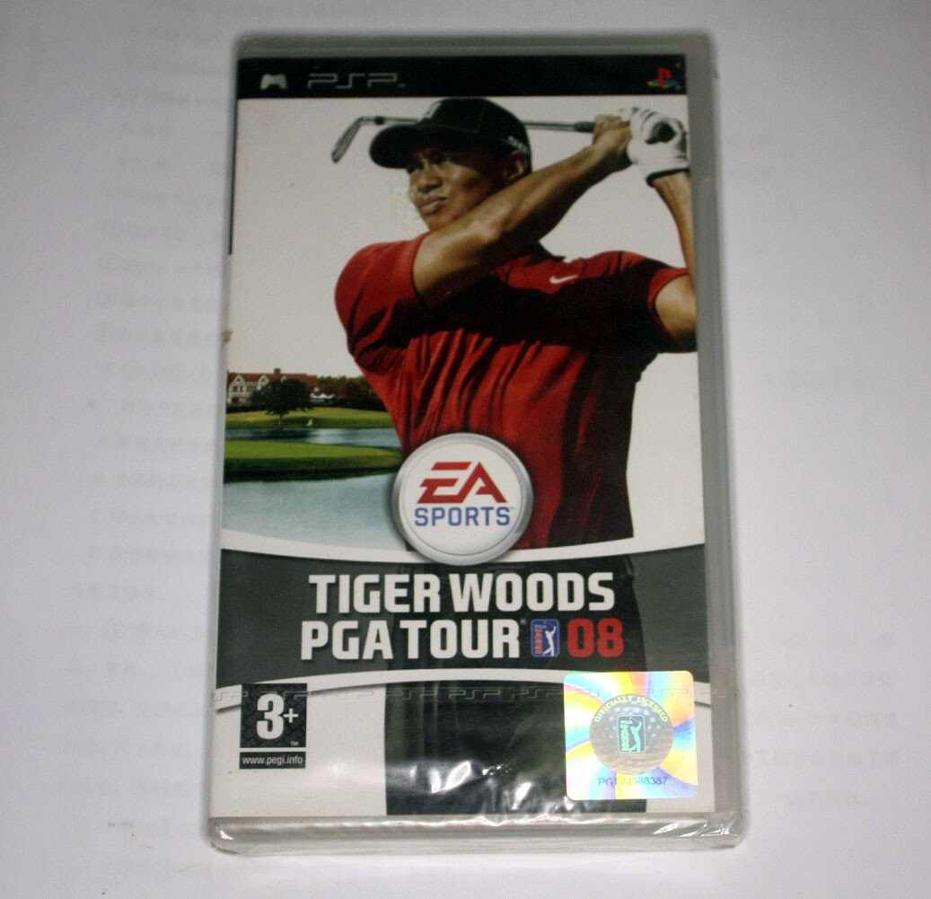 Brand New Sealed Tiger Woods PGA Tour 2008 Game(Sony PSP, 2007) Euro verison