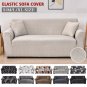 Anyseat 3 Seater Sofa Cover, Black, Elastic Stretch, Protective Slipcover