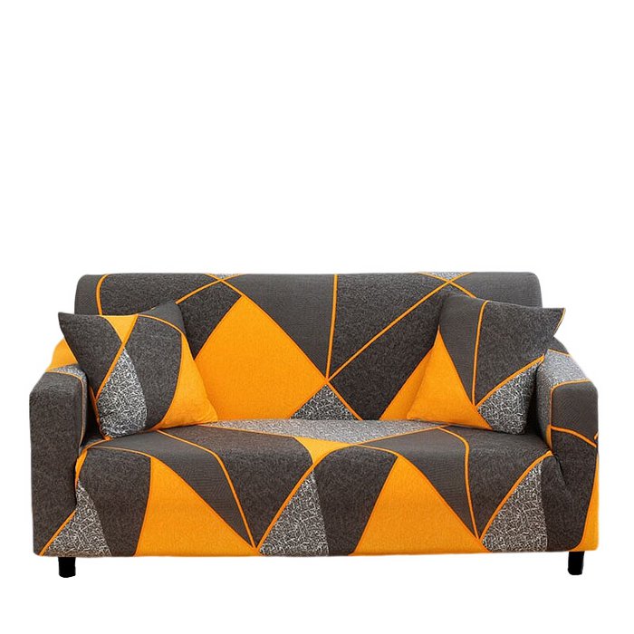 Anyseat 4 Seater Sofa Cover, Marigold, Elastic Stretch, Protective Slipcover