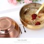 Anygleam Rose Gold Rice Bowls, 5 Pcs, Stainless Steel, Anti-Scald Cooking Bowls