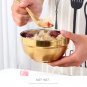 Anygleam Rose Gold Rice Bowls, 5 Pcs, Stainless Steel, Anti-Scald Cooking Bowls