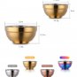 Anygleam Gold Rice Bowls – 5Pcs Big Stainless Steel, Single-Layer Anti-Scalding Cooking Utensils