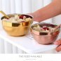 Anygleam Pink Rainbow Rice Bowls, 5 Pcs, Stainless Steel, Anti-Scald Cooking Bowls