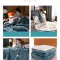 Anycozy Fleece Blanket, Dark Brown, 3-Layer Flannel, Warm & Cozy Quilt