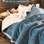 Anycozy Fleece Blanket, Dark Brown, 3-Layer Flannel, Warm & Cozy Quilt