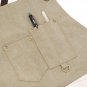 Anypron 16oz Grey Canvas Work Apron with Pockets for Barber Barista Chef