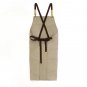 Anypron 16oz Grey Canvas Work Apron with Pockets for Barber Barista Chef