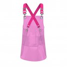 Anypron Waterproof TPU Apron Pink Oilproof Workwear for Barber Painting