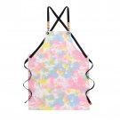 Anypron Green Tie-Dye Cotton Apron Unisex for Cafe Restaurant Waiter