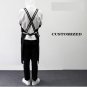 Anypron Black Red Kitchen Apron 2 Bags Waterproof Oil-Resistant Bibs Adjustable Chef