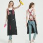 Anypron Black Red Kitchen Apron 2 Bags Waterproof Oil-Resistant Bibs Adjustable Chef