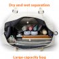 Anymom Mommy Diaper Bag, Black, Waterproof Tote, Large Capacity, Travel & Gym