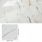 ANYHOUZ 10pcs White Vinyl Wall Tile, Grey Stain Marble Pattern, Waterproof