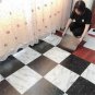 ANYHOUZ 10pcs White Vinyl Wall Tile, Grey Stain Marble Pattern, Waterproof