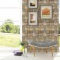ANYHOUZ 10pcs Vinyl Wall Tile, Hexagon Art Pattern, Waterproof