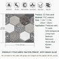 ANYHOUZ 10pcs Vinyl Wall Tile, Floral Textured Pattern, Waterproof
