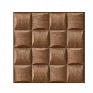 ANYHOUZ 10pcs Brown Vinyl Wall Tile, Waved Wood Pattern, Waterproof