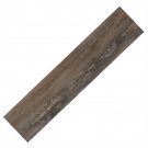 ANYHOUZ 20pcs Vinyl Floor Tile, Brown Driftwood Pattern, Waterproof