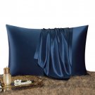 ANYHOUZ Silk Pillowcase, Dark Blue, 51×66cm, Mulberry Silk, Soft & Comfortable
