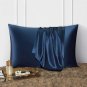 ANYHOUZ Silk Pillowcase, Dark Blue, 51&Atilde;�66cm, Mulberry Silk, Soft & Comfortable