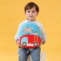 Anypack 3D Blue Ladder Car Backpack, Kids School Bag, Cartoon Plush, Boys & Girls