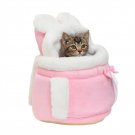 Anypet Large, Medium, Smal Pink Outdoor Pet Carrier Nest with Ear Hoodie
