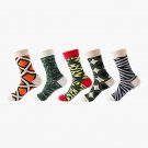 ANYSOX 5 Pairs One Size 5-11 Mixed Color Set Christmas Socks Cotton
