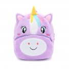 ANYKIDZ 3D Purple Unicorn Kids School Backpack Cute Cartoon Animal Style Children Toddler Plush Bag