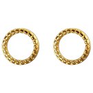 ANYCO Fashion Earrings Round Gold 925 Sterling Silver Minimalist Round Stud Jewelry
