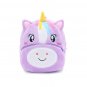 ANYKIDZ 3D Purple Unicorn Kids School Backpack Plush Cartoon Animal Bag for Boys and Girls