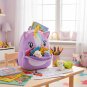ANYKIDZ 3D Purple Unicorn Kids School Backpack Plush Cartoon Animal Bag for Boys and Girls
