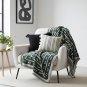 Anycozy Faux Cashmere Throw Blanket Green Snake Pattern 130x160cm