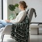 Anycozy Faux Cashmere Throw Blanket Green Snake Pattern 130x160cm