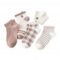 Anyfootwear Women’s Cute Bear Cotton Ankle Socks 5 Pairs Casual Striped Socks Size 5–9