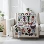 Anycozy Jacquard Jigsaw Throw Blanket Sofa Bed Cover Tapestry
