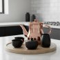 Anygleam Rose Gold Stainless Steel Teapot with Filter for Coffee, Tea & Liquids