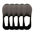 Anyfootwear Unisex No-Show Socks 5 Pairs Thin Invisible Black Cotton Ankle Socks 5–11