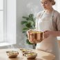 Anygleam 1000ML Orange Stainless Steel Oil & Soup Separator Pot for Kitchen